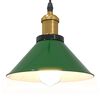 vidaXL Lampe suspendue r&eacute;glable hauteur E27 vert brillant &Oslash; 22cm m&eacute;tal