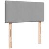 vidaXL Sommier &agrave; lattes de lit avec matelas gris clair 80x200 cm tissu