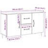 vidaXL Buffet Chêne noir 100 x 36 x 60 cm Bois d'ingénierie