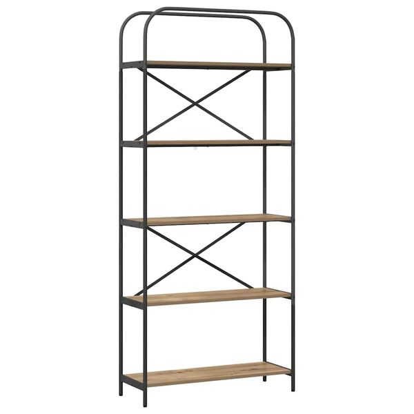 vidaXL &Eacute;tag&egrave;re Ch&ecirc;ne artisanal 80 x 30 x 183 cm Bois d'ing&eacute;nierie