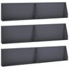 vidaXL Mur de sout&egrave;nement 6 pc 100 x 12 x 30 cm Acier Anthracite