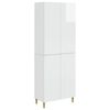 vidaXL Ensemble de Meubles 2 pcs Blanc brillant 66 x 34,5 x 90 cm