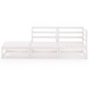 vidaXL Salon de jardin 3 pcs Blanc Bois de pin massif