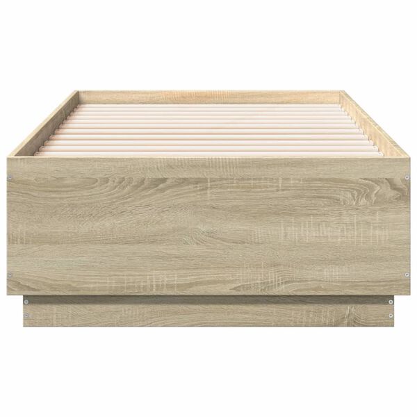 vidaXL Cadre de lit sans matelas ch&ecirc;ne sonoma 90x190 cm