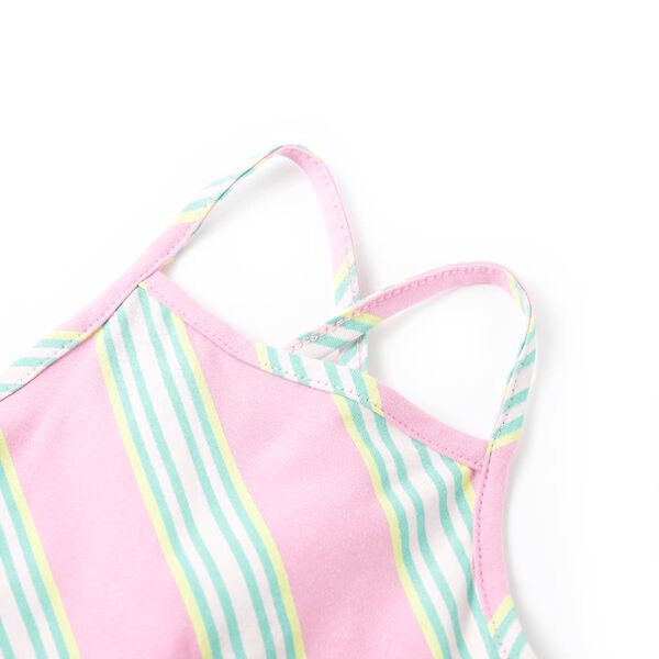 Robe pour enfants avec cordon de serrage sans manches rose 92