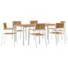 vidaXL Ensemble de repas ext&eacute;rieur 7 pc 180 x 90 x 75 cm