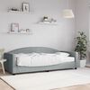 vidaXL Lit de jour avec matelas gris clair 90x200 cm tissu
