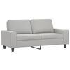 vidaXL Canap&eacute; &agrave; 2 places Gris clair 140 cm Tissu microfibre
