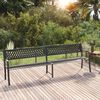 vidaXL Banc double de jardin 246 cm Noir Acier