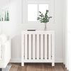 vidaXL Cache-radiateur Blanc 79,5x19x84 cm Bois massif de pin
