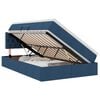 vidaXL Lit de rangement LED avec matelas Bleu 120 x 190 cm Tissu