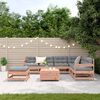 vidaXL Salon de jardin 8 pcs avec coussins bois massif douglas