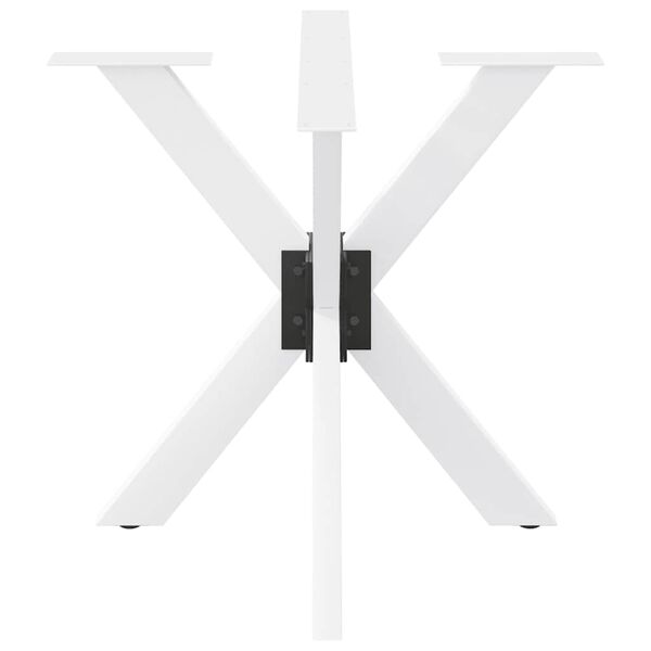 vidaXL Pied de table à manger en forme d'araignée, blanc, 85 x 85 x (72-73) cm, acier