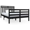 vidaXL Cadre de lit sans matelas noir bois massif