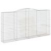 vidaXL Panier de gabions arqu&eacute; 400x50x200/220 cm Fer galvanis&eacute;