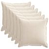 vidaXL Housse de coussin 6 pc HOUTEN Cr&egrave;me 70 x 70 cm Tissu Chenille