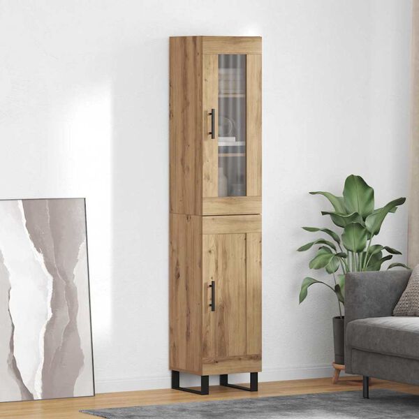 vidaXL Haut Armoire Ch&ecirc;ne artisanal 34,5 x 34 x 180 cm
