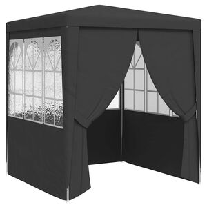vidaXL Tente de r&eacute;ception et parois lat&eacute;rales 2x2 m Anthracite 90 g/m&sup2;