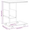 vidaXL Table d'appoint avec roues blanc 55x36x63,5cm bois d'ing&eacute;nierie