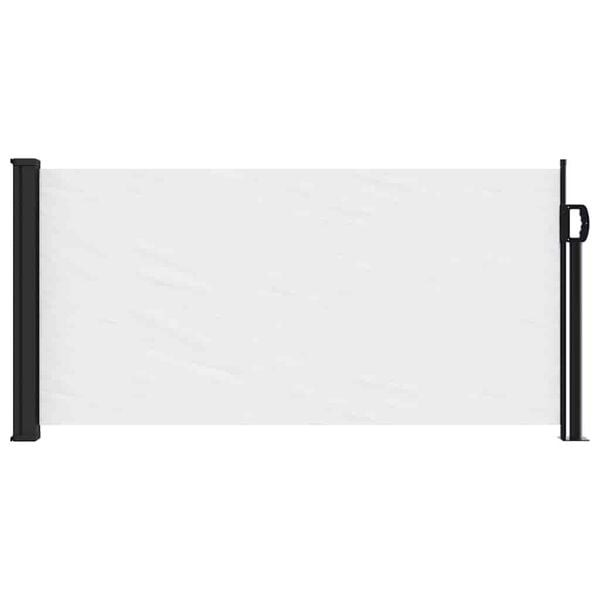 vidaXL Auvent lat&eacute;ral r&eacute;tractable blanc 100x300 cm