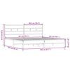 vidaXL Cadre de lit en m&eacute;tal sans matelas ch&ecirc;ne sonoma 200x200 cm