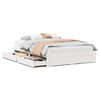 vidaXL Cadre de lit sans matelas blanc 135x190 cm bois de pin massif
