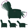 vidaXL Fauteuil inclinable vert fonc&eacute; velours