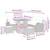 vidaXL Ensemble de canap&eacute; de jardin 8 pcs Beige et Gris clair