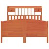 vidaXL Lit bibliothèque sans matelas cire marron 140x200 cm pin massif