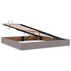 vidaXL Lit avec rangement et matelas Taupe 200 x 200 cm Polyester
