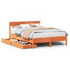 vidaXL Cadre de lit sans matelas cire marron 150x200cm bois pin massif