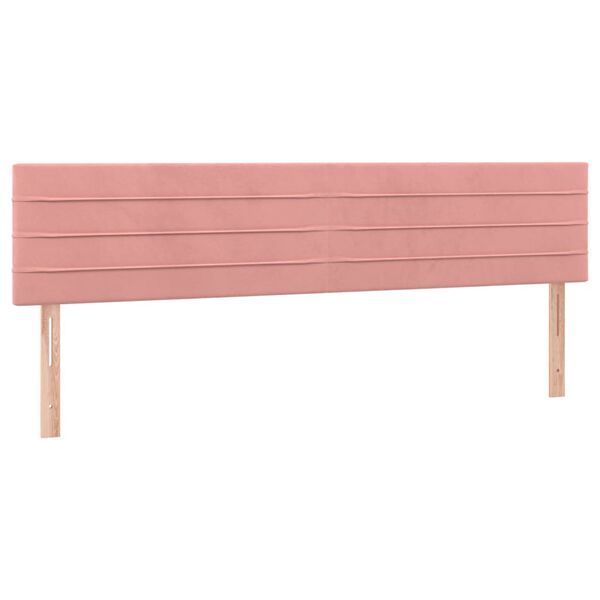 vidaXL T&ecirc;tes de lit 2 pcs Rose 90x5x78/88 cm Velours