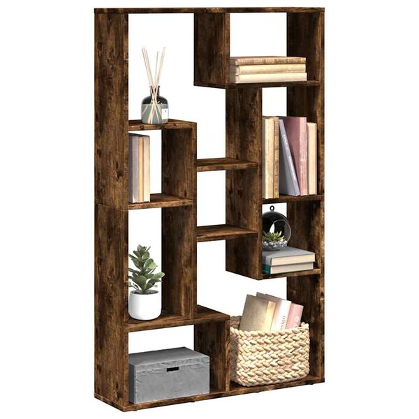 vidaXL Biblioth&egrave;que ch&ecirc;ne fum&eacute; 72x20x120,5 cm bois d'ing&eacute;nierie