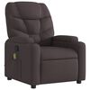 vidaXL Fauteuil de massage inclinable Marron fonc&eacute; Tissu