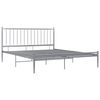 vidaXL Cadre de lit sans matelas gris m&eacute;tal 180x200 cm