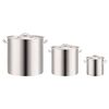 vidaXL Ensemble de 3 casseroles &agrave; bouillon 50/21/6 L Inox