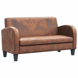 vidaXL Canap&eacute; &agrave; 2 places Daim synth&eacute;tique Marron