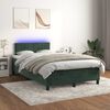 vidaXL Sommier &agrave; lattes de lit avec matelas LED Vert fonc&eacute; 120x200 cm