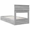 vidaXL Lit de Rangement Gris Sonoma 90 x 200 cm Bois d'ing&eacute;nierie