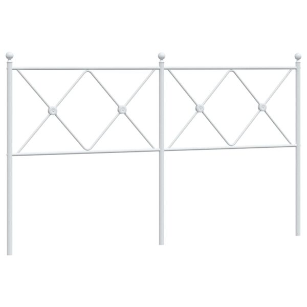 vidaXL Tête de lit métal blanc 160 cm