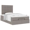 VidaXL Cadre de lit ottoman avec matelas taupe 120x190 cm tissu