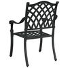 vidaXL Chaise de jardin 2 pcs Noir 56 x 55 x 92,5 cm Aluminium