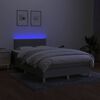 vidaXL Sommier &agrave; lattes de lit matelas LED Gris clair 120x200 cm Tissu