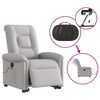 vidaXL Fauteuil inclinable de massage électrique gris nuage tissu