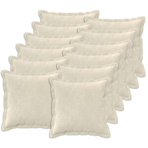 vidaXL Housse de coussin 12 pc HOUTEN Cr&egrave;me 40 x 40 cm
