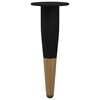 vidaXL Pieds de meuble 2 pi&egrave;ces Noir et or &Oslash; 40 x 98 mm Fer