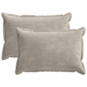 vidaXL Housse de coussin 2 pcs HOUTEN Gris clair 50 x 75 cm