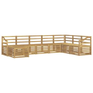 vidaXL Ensemble de canap&eacute;s d'ext&eacute;rieur 8 pcs Blanc 304 x 185,5 x 73 cm