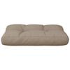 vidaXL Coussin de palette taupe 50x40x12 cm tissu
