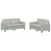vidaXL Ensemble de canap&eacute;s 2 pcs gris clair velours